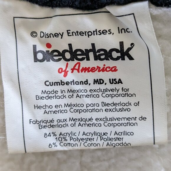 Vtg. BIEDERLACK Disney Enterprise Mickey Mouse Throw Cover Blanket 58" x 49" - Picture 4 of 4